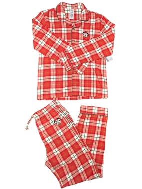 Disney women’s Santa Minnie Mouse Plaid Holiday Christmas pajama set NWT small